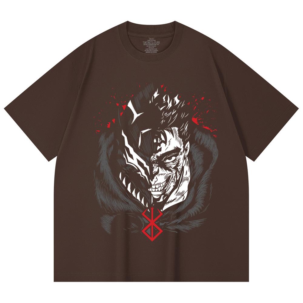230 Gsm 100% Cotton Berserk V9 Print Unisex Heavy Cotton T Shirt