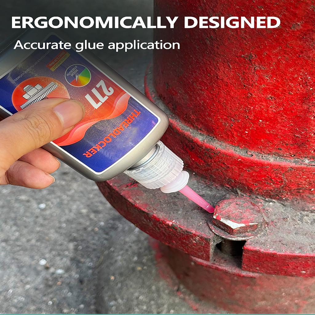 Individually Boxed 50ML Thread Fastener 277 High Temperature Resistant Large Nut Locking Glue Red Liquid Screw Glue