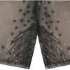 WE11DONE Embroidered Mid-Rise Zipper Washed Denim Shorts Women shorts Black WD-DP1-24-303-W-BK