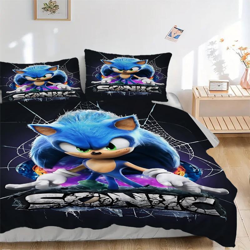 Sonic Adventure Beyond Limits Print 3Pcs Bedding Setduvet Cover With 2 Bedropillowcase Home Birthday Gift
