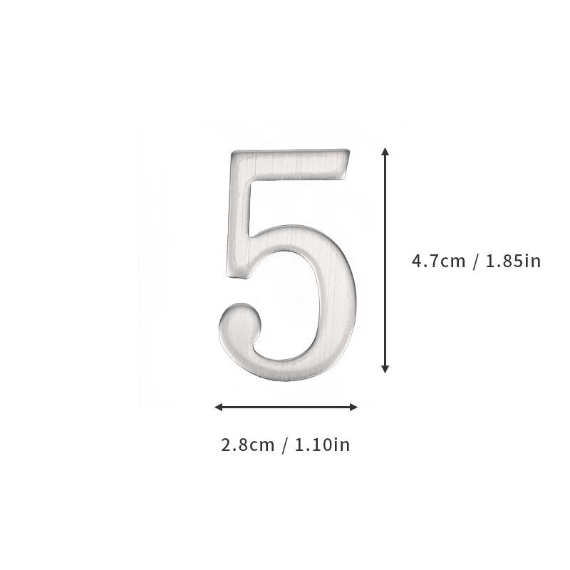 Самоклеящаяся уличная табличка с номером дома из нержавеющей стали - Водонепроницаемая и нержавеющая