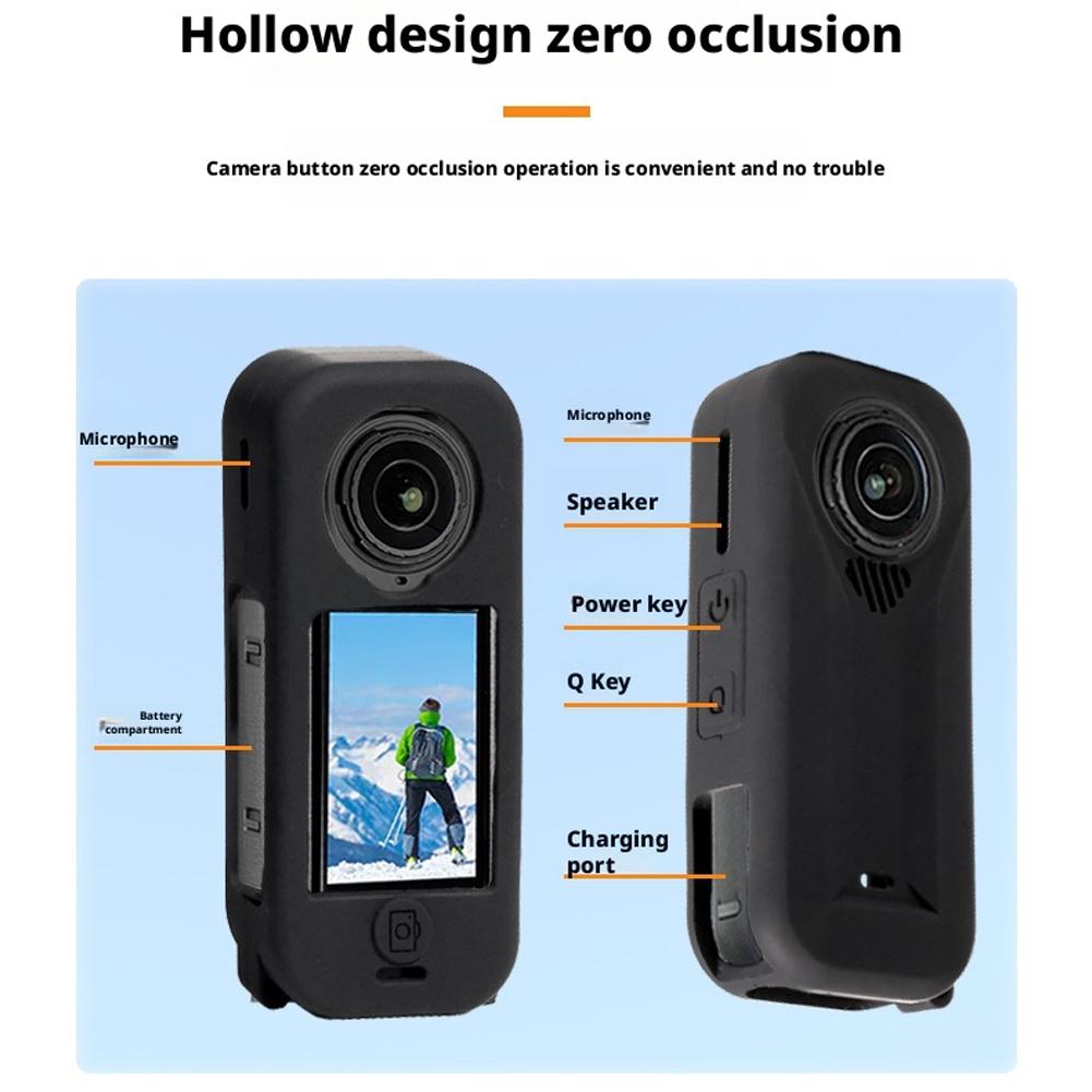 Силиконовый защитный чехол для Insta360 X4 Air, Защитная крышка для объектива камеры, Защитный чехол для объектива от царапин, Мягкая защитная крышка для объектива