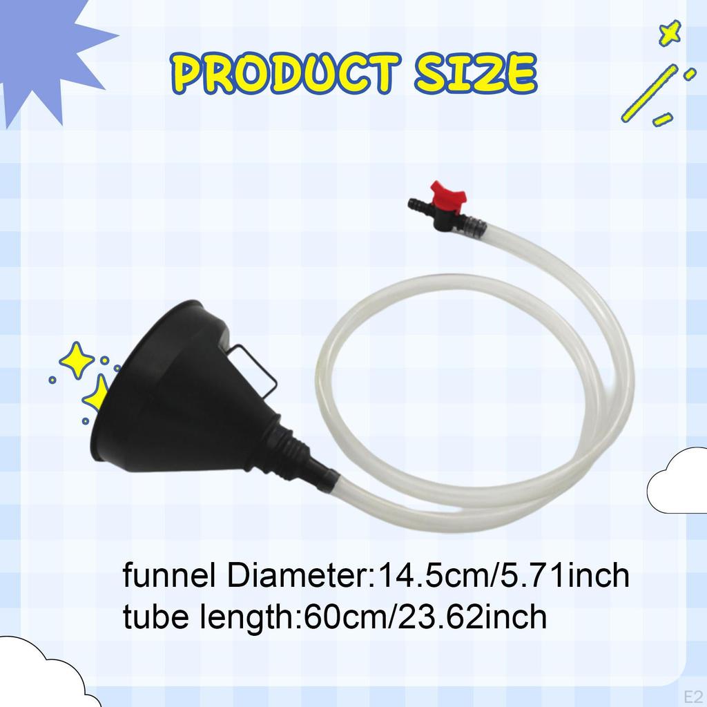 Воронка для пива Инструмент для питья Напиток Многоцелевой Компактный с клапаном Шланг Наполнение для фестиваля,