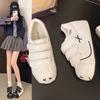 Липучки маленькие белые туфли женские летние новые дышащие мягкая подошва уродливые милые туфли тонкая подошва повседневные универсальные
