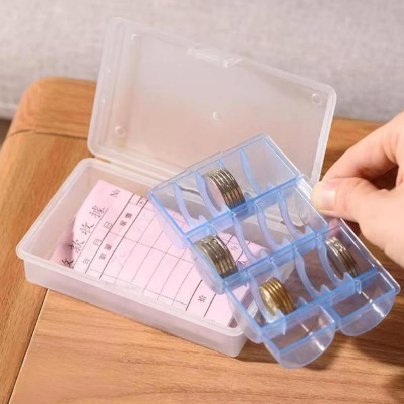 1 шт. Многофункциональная коробка для хранения монет с синим или черным внутренним кейсом для организации коллекционных монет Домашний Офисный Аксессуар