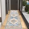 Vintage Machine Washable Runner Rug Soft Wear Resistant Non-Slip Ultra Thin Hallway Runner Rug Entryway Indoor Carpet