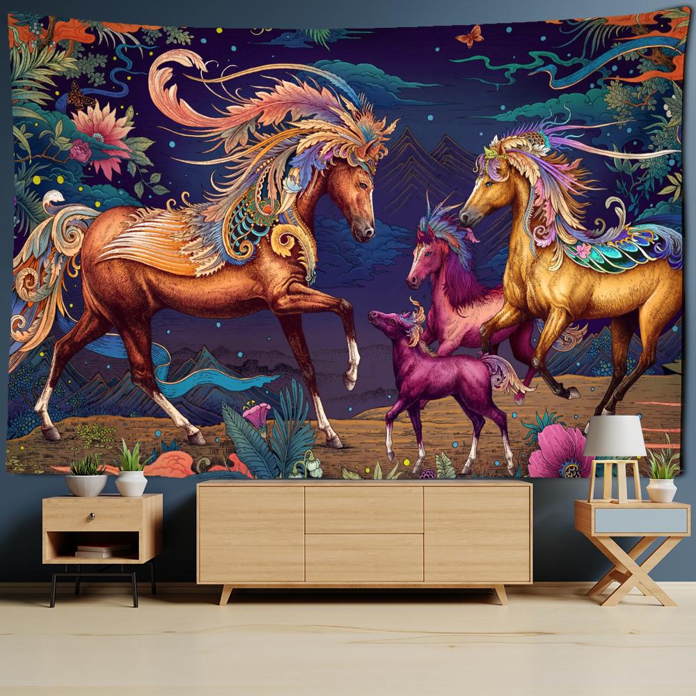 Японский гобелен с иллюстрацией, настенный Гобелен Канагава, волнистая печать, богемный хиппи, домашний декор для спальни