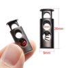 Shoelace Sportswear Apparel Sewing Stopper Cord DIY Metal Clamp Lock Toggle Double Hole Stoppers