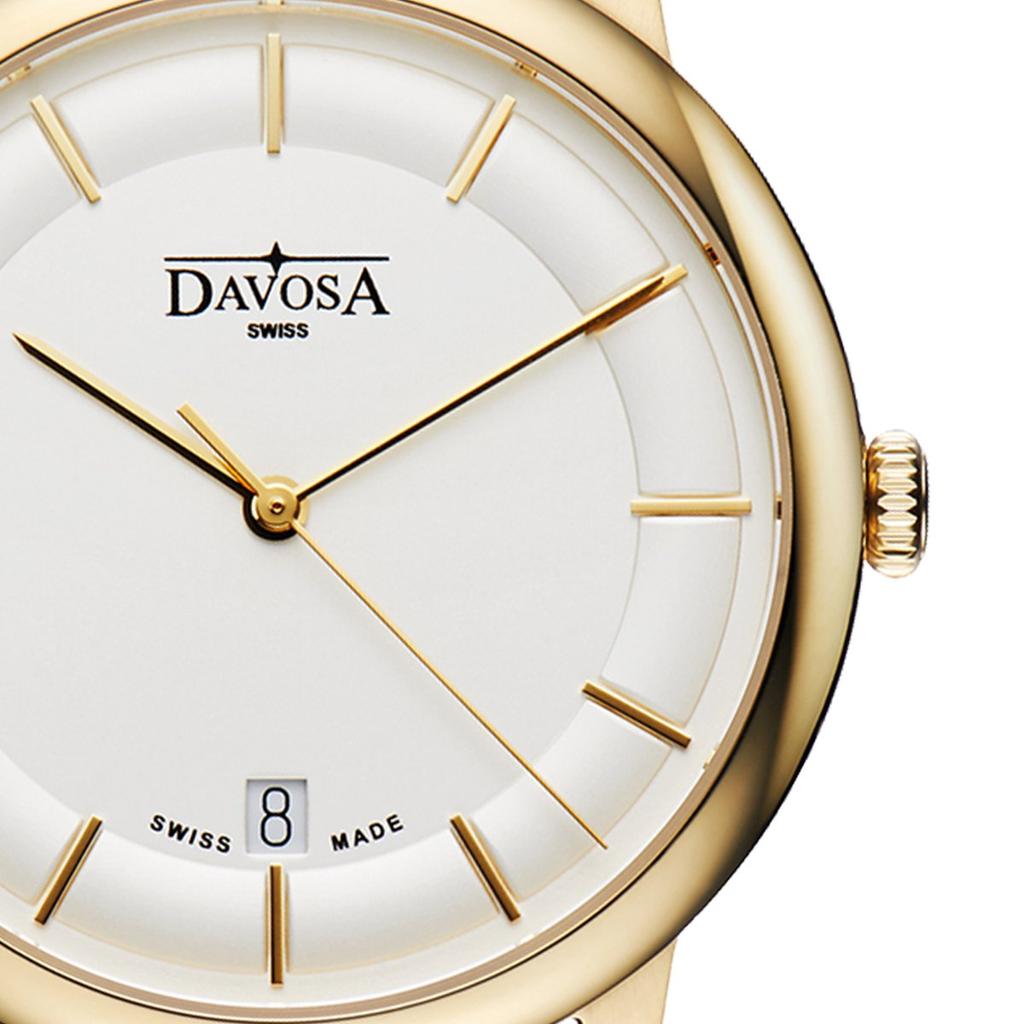 Watch 3 Hand Date Amaranto Swiss Made Brown [Davosa] 162.481.15 Men's