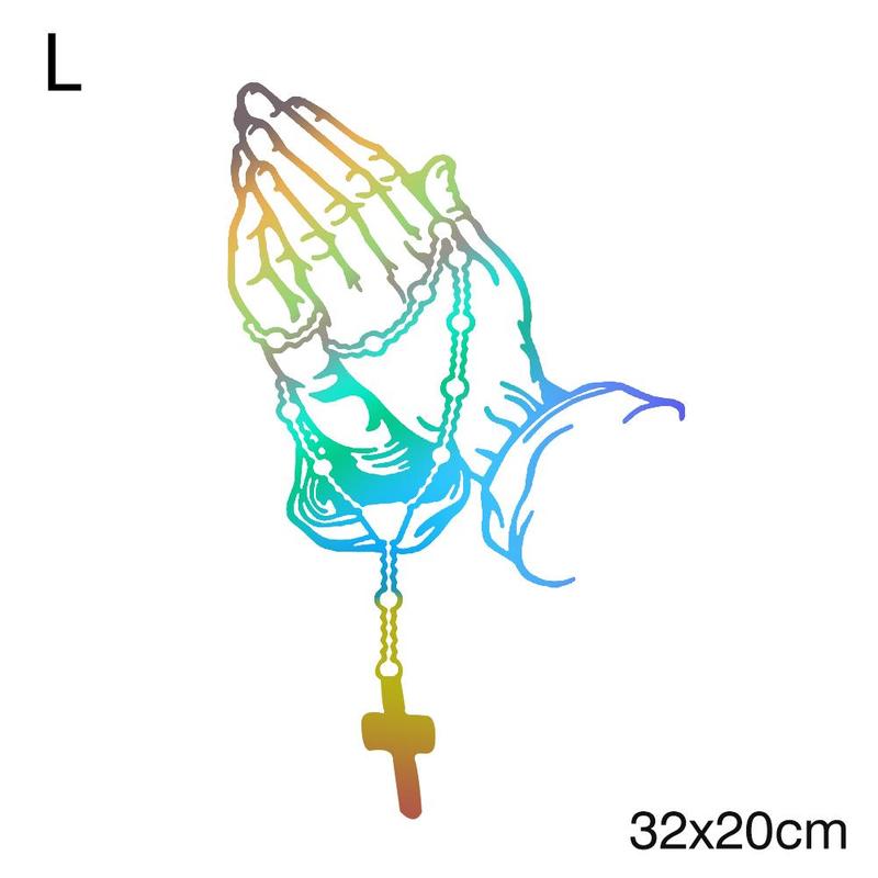 Car Fashion Sticker Pearl Rosary God Jesus Christ Prayer Window Glass Motorcycle Auto Decoratio Q2S6 ADM