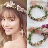 Женская повязка на голову в стиле бохо с искусственным цветочным принтом, свадебная вечеринка, пляжная повязка на голову для невесты