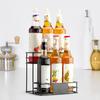 Seasoning Seasoning Rack 2 Tier Coffee Syrup Stand Shelf Versatile Kitchen Organizer for Syrup Wine Dressing Bottles