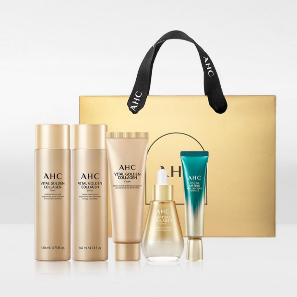 [Gift Set] AHC Vital Golden Collagen Youth Total Skincare 5-piece set