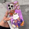 Корейский Милый Белый Кот Вихревой Узор Чехол для Телефона для iphone 16 15 14 7 8 Plus 13 11 12 Pro Max X XS XR SE 2022 2020 16e TPU Чехол