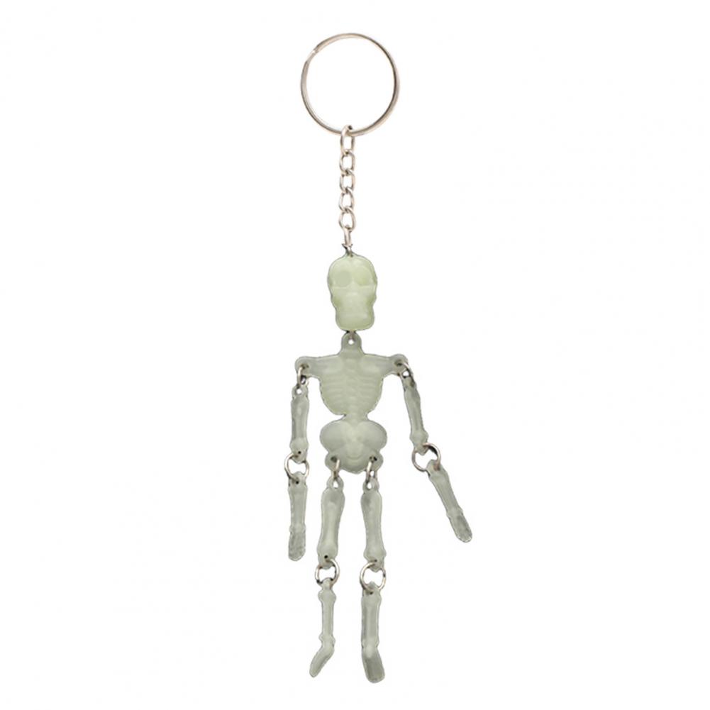 Skeleton Keyring Skeleton Bag Charm Movable Joints Skeleton Keychain Glow-in-the-dark Halloween Keyring Handbag Backpack for Men