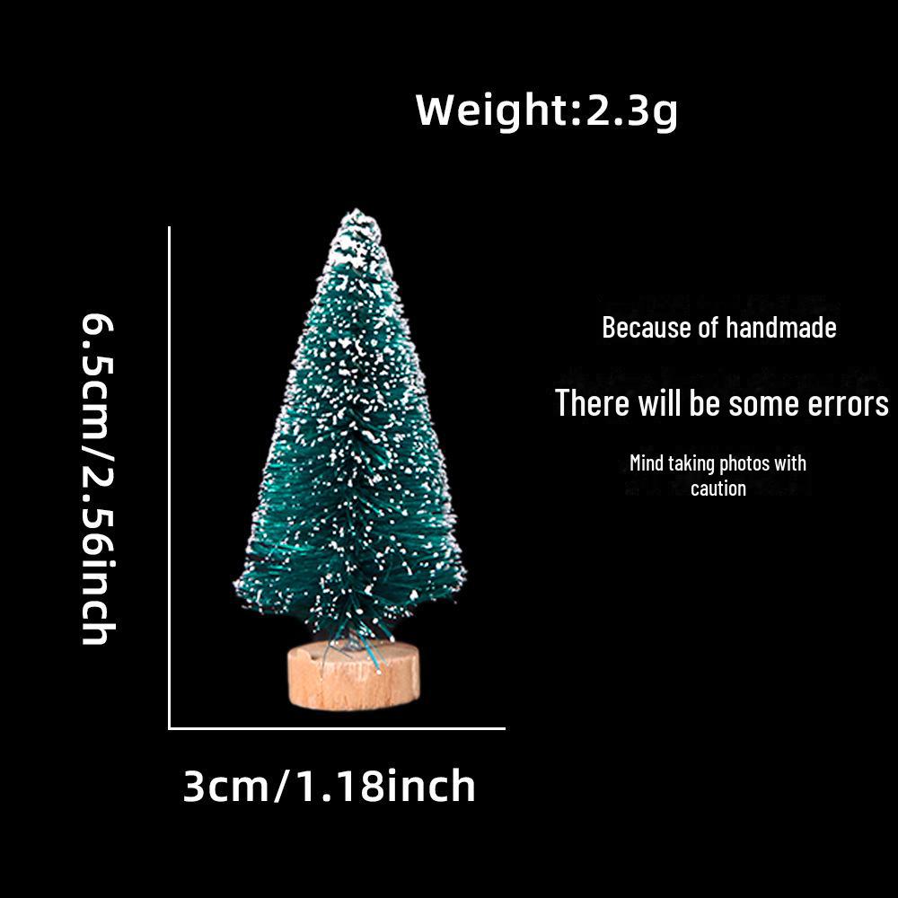 White Mini Christmas Tree Desktop Ornament - Small Christmas Decorations for Window Display