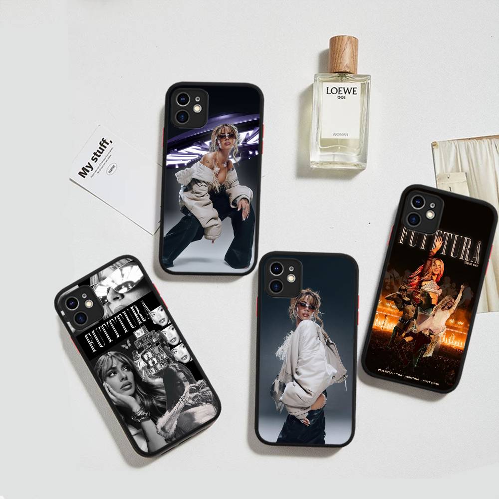 Singer T-TINI M-Martina Stoessel Phone Case For IPhone 16 15 14 13 12 11 Pro Max Plus X XS MAX Black Matte Phone Fundas