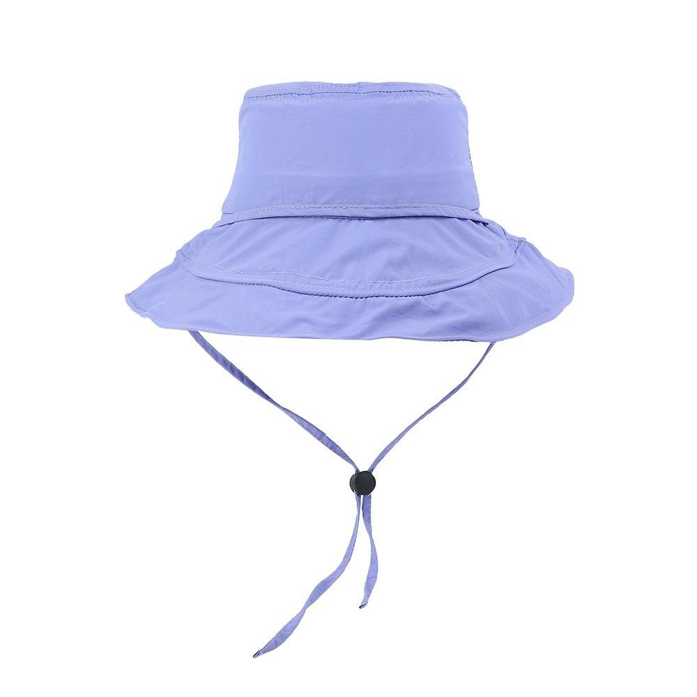Pleasantly Cool Quick Drying Fisherman Hat Windproof Rope Foldable Basin Cap Women