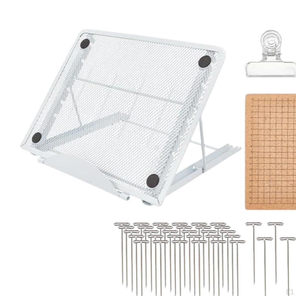 Macrame Board Kit DIY Craft Supplies with 2 Clips Decorative Handmade Double Sided Grids