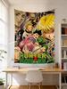 Настенный гобелен с принтом аниме Hunter X Hunte Подарок на тему аниме Подходит для спальни общежития Эстетичное настенное украшение