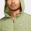 Nike Куртка с капюшоном и длинным рукавом на молнии с логотипом, однотонная, мужская, зеленая DD5645-334