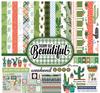 Inkdotpot Cactus House Plant Theme Collection Double,Sided Scrapbook Paper Kit  Card Making Paper Pack Of With 16 Pages -