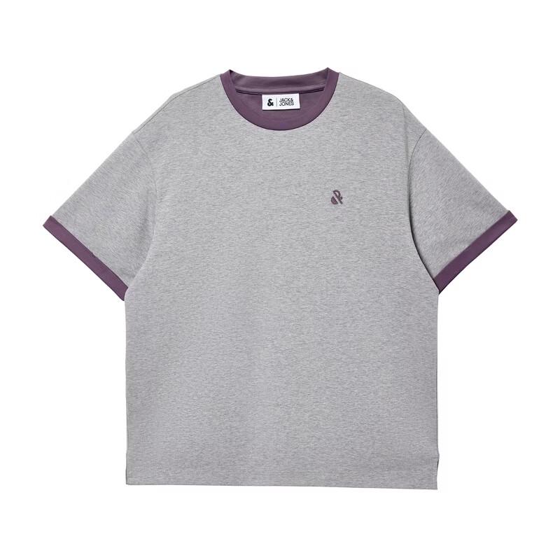 Jack&Jones Мужская футболка с коротким рукавом, свободного кроя, имитация двух предметов