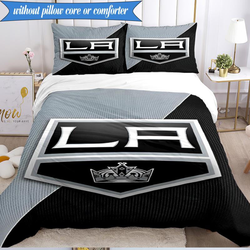 3PCS Los Angeles ice hockey Bedding Set,Including 1pc Duvet Cover And 2pcs Pillowcases Perfect for Bedroom, Dormitory, Fan Christmas gift