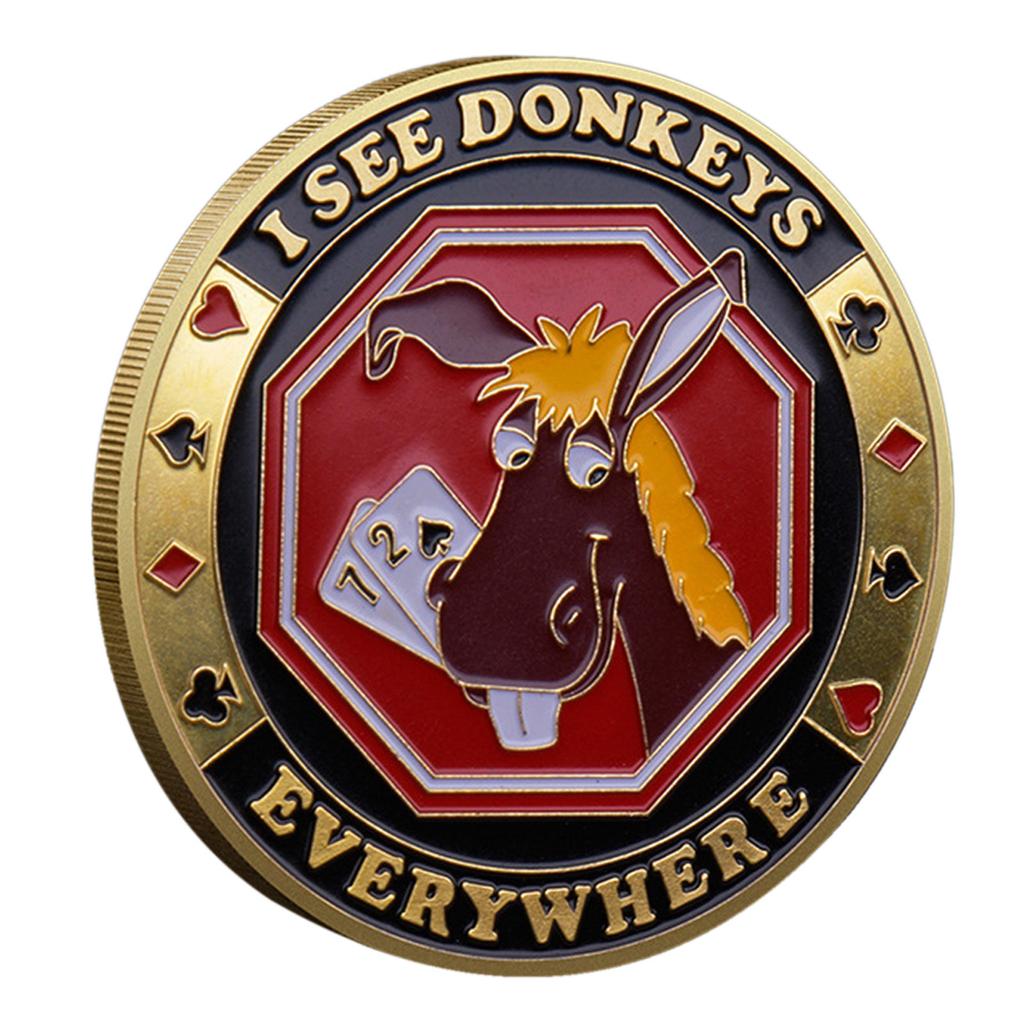 Защитные приспособления для покерных карт Монеты Коллекционные предметы Настольные игры Защитные приспособления для покерных карт Металлические фишки для покера Монеты Аксессуары для покера