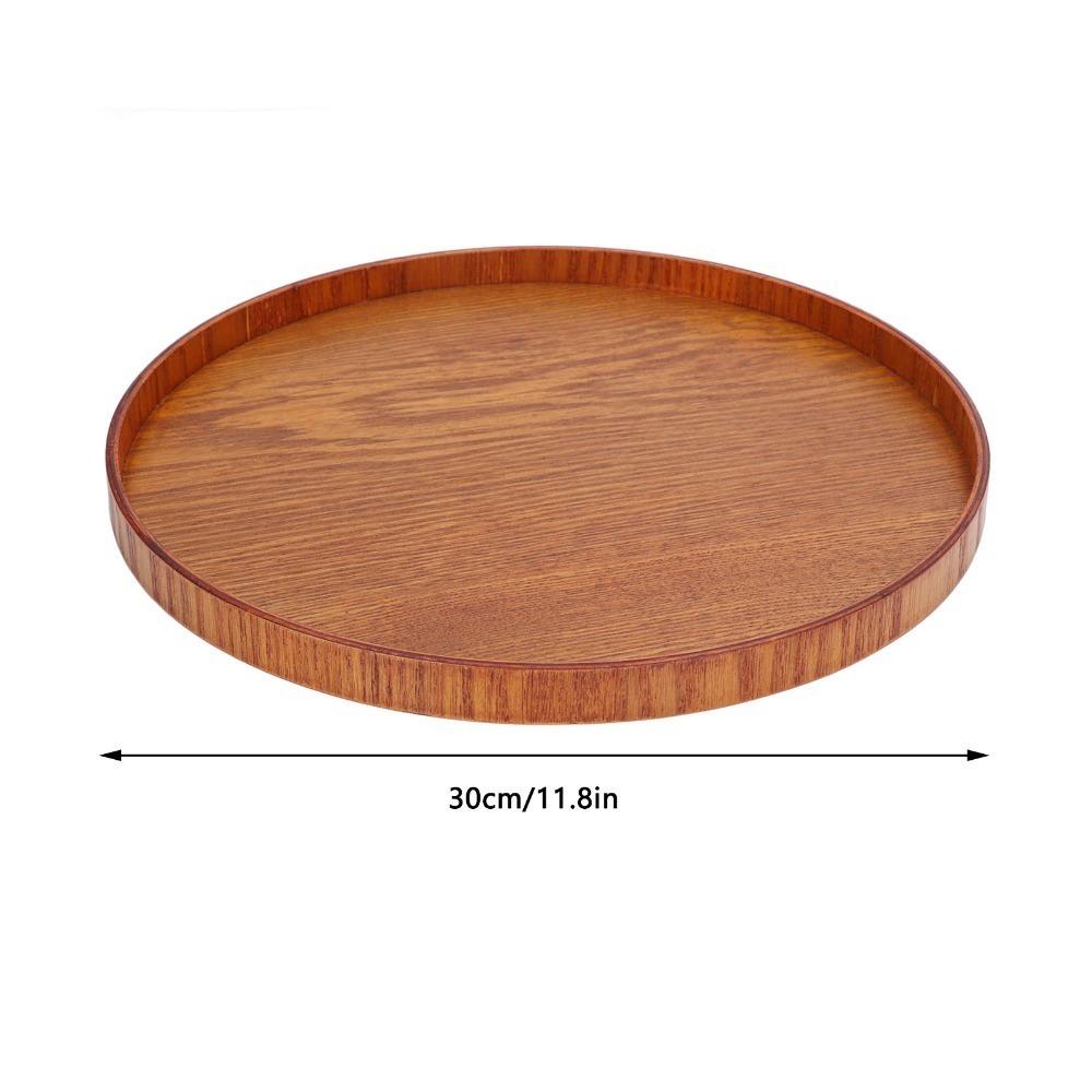 Solid Snack Tray Round Food Tray Simple Storage Tray Coffee Table