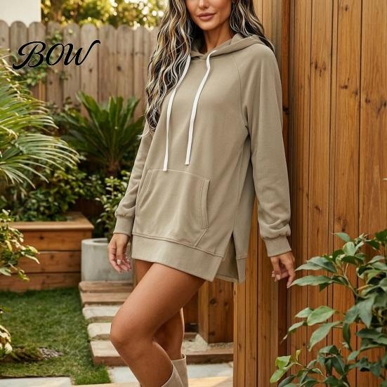 Soft Drawstring Hoodie Women Velvet with Kangaroo Pocket, Long Sleeve Pullover Autumn Winter Outfit Sweatshirt, Loose Casual Hooded Top for Fall Lady