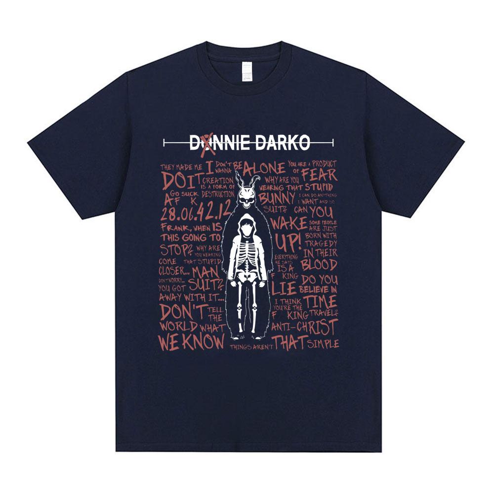 Мужская и женская футболка с графическим принтом Donnie Darko, повседневная хлопковая футболка, мужская готическая рок-классика, винтажная футболка с коротким рукавом