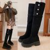 Fashion Versatile and Comfortable Thick-soled Over-the-knee Boots for Women 2025 Autumn and Winter New Two Beautiful Women Tall Boots