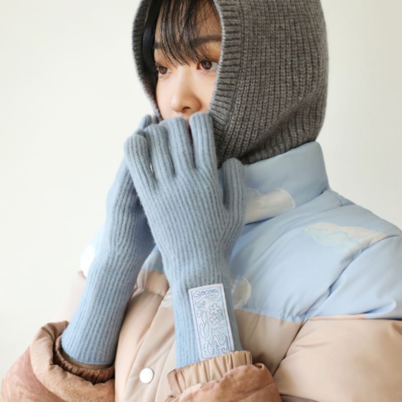 GOCORI ПЕРЧАТКИ С ПЕТЛЕЙ ДЛЯ ПАЛЬЦА - ИНДИГО