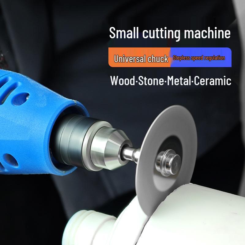 Multifunctional Handheld Electric Grinder and Chainsaw for Cutting Jade, Wood, Metal, and Wine Bottles.