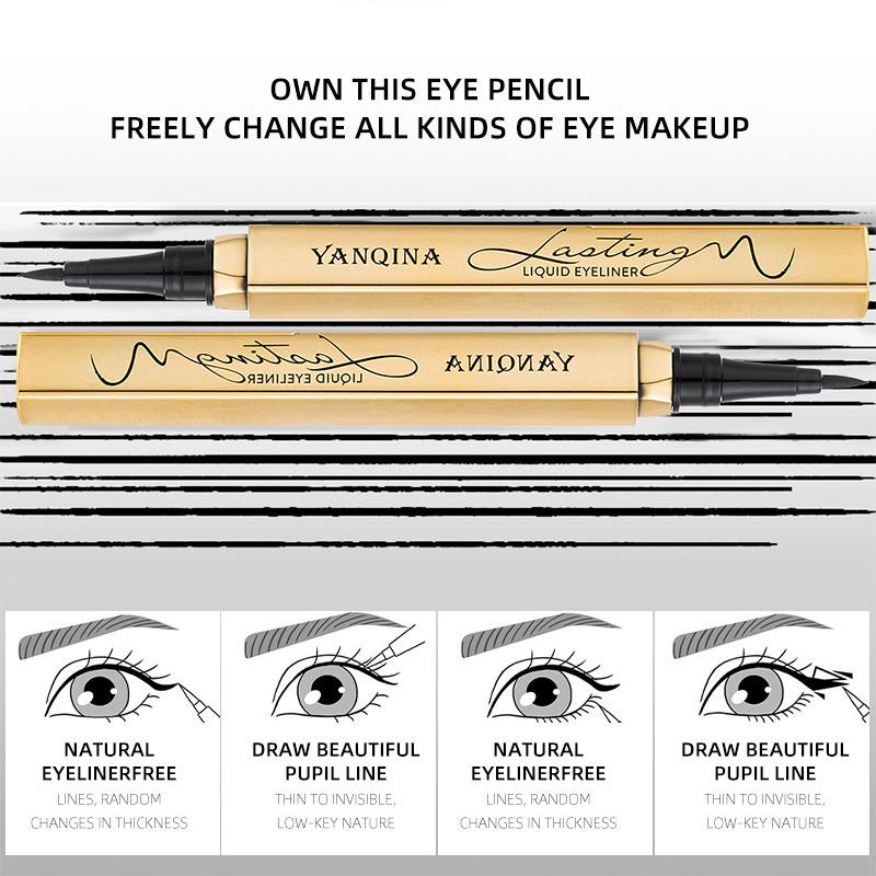 4D черная подводка для глаз, водостойкая жидкая подводка для глаз, косметическая ручка, долговечная быстросохнущая подводка для глаз, карандаш для глаз