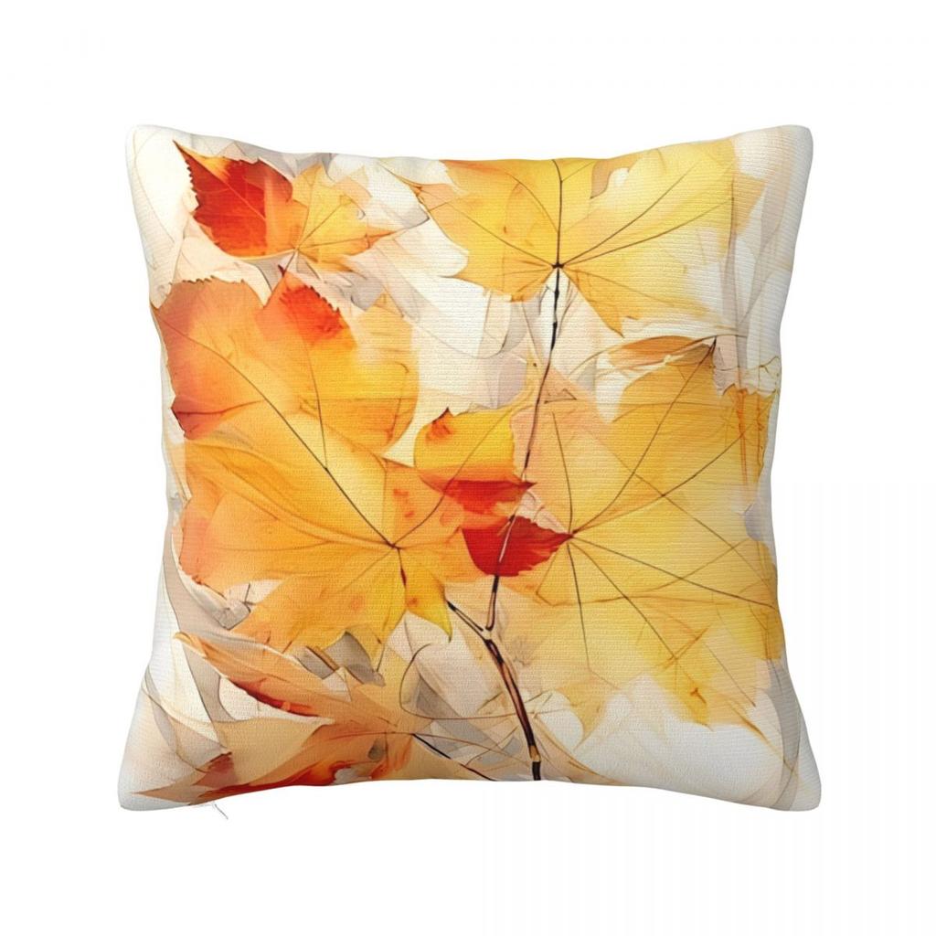 Autumn Maple Leaves Pillow Case Vintage Pillow Cover Soft Custom Diy Cushion Cover Pillowcases For Living Room Chair