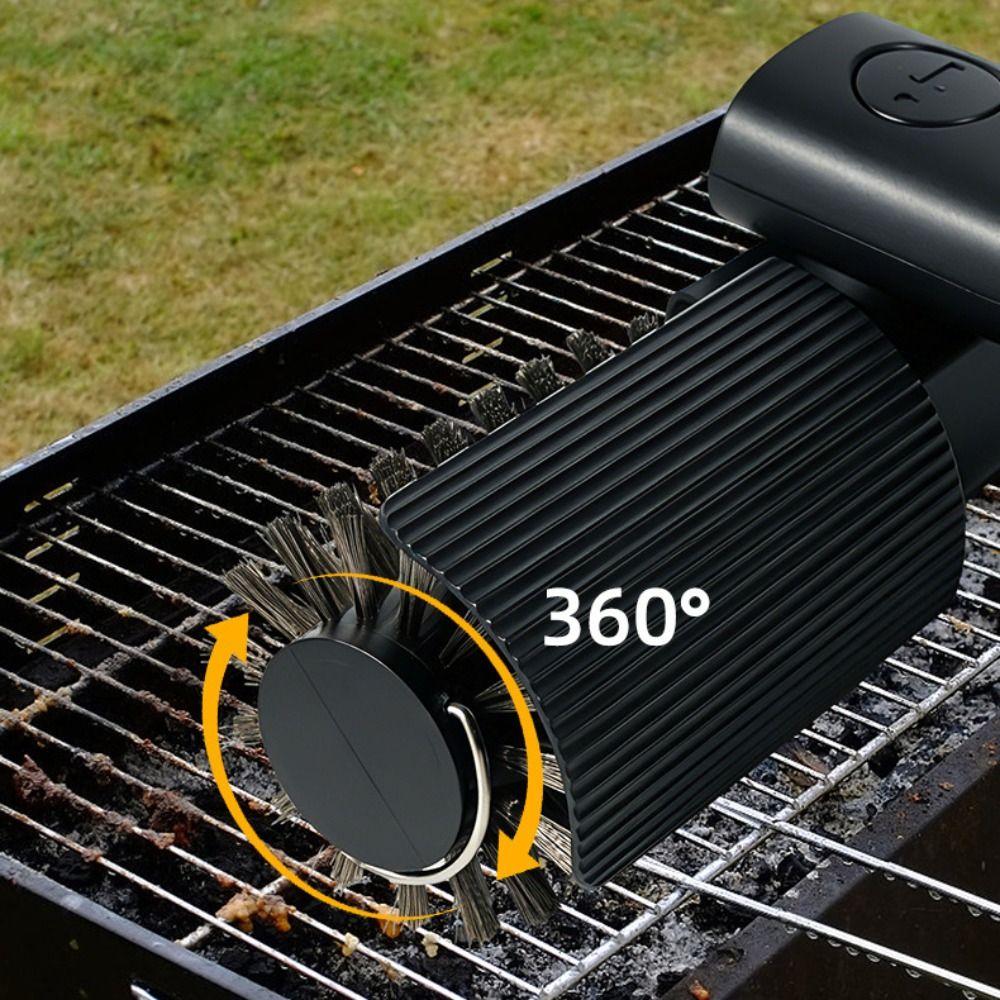 360 Degree Rotate Electric Grill Brush Rechargeable Barbecue Grill Cleaning Brush  BBQ Accessories