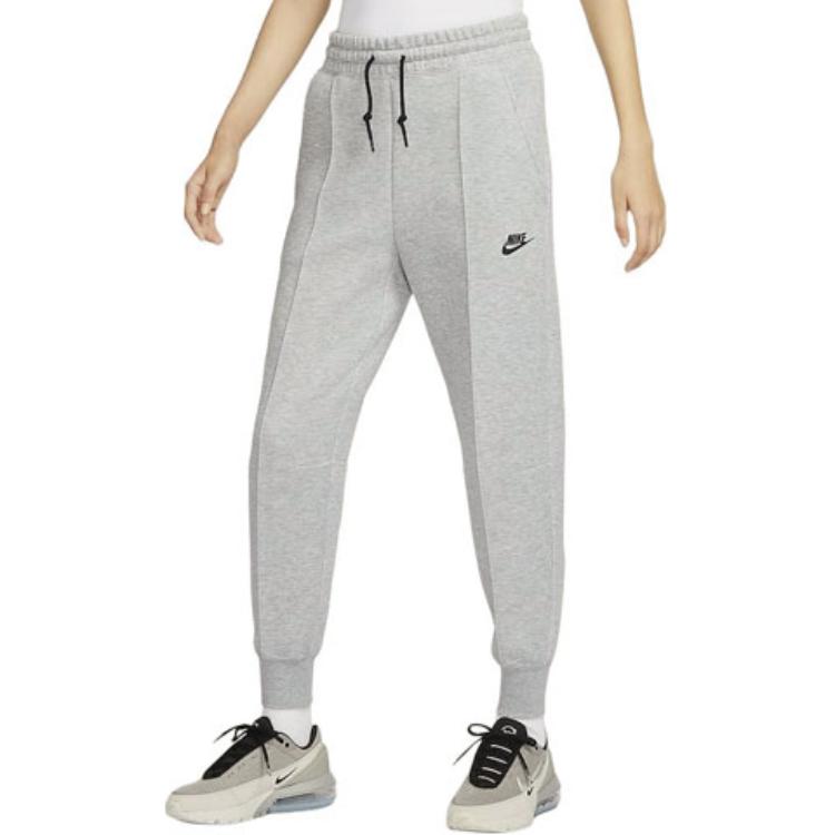Nike Спортивные джоггеры женские спортивные штаны из флиса с однотонным логотипом, на завязках, темно-серые, черные FB8331-063