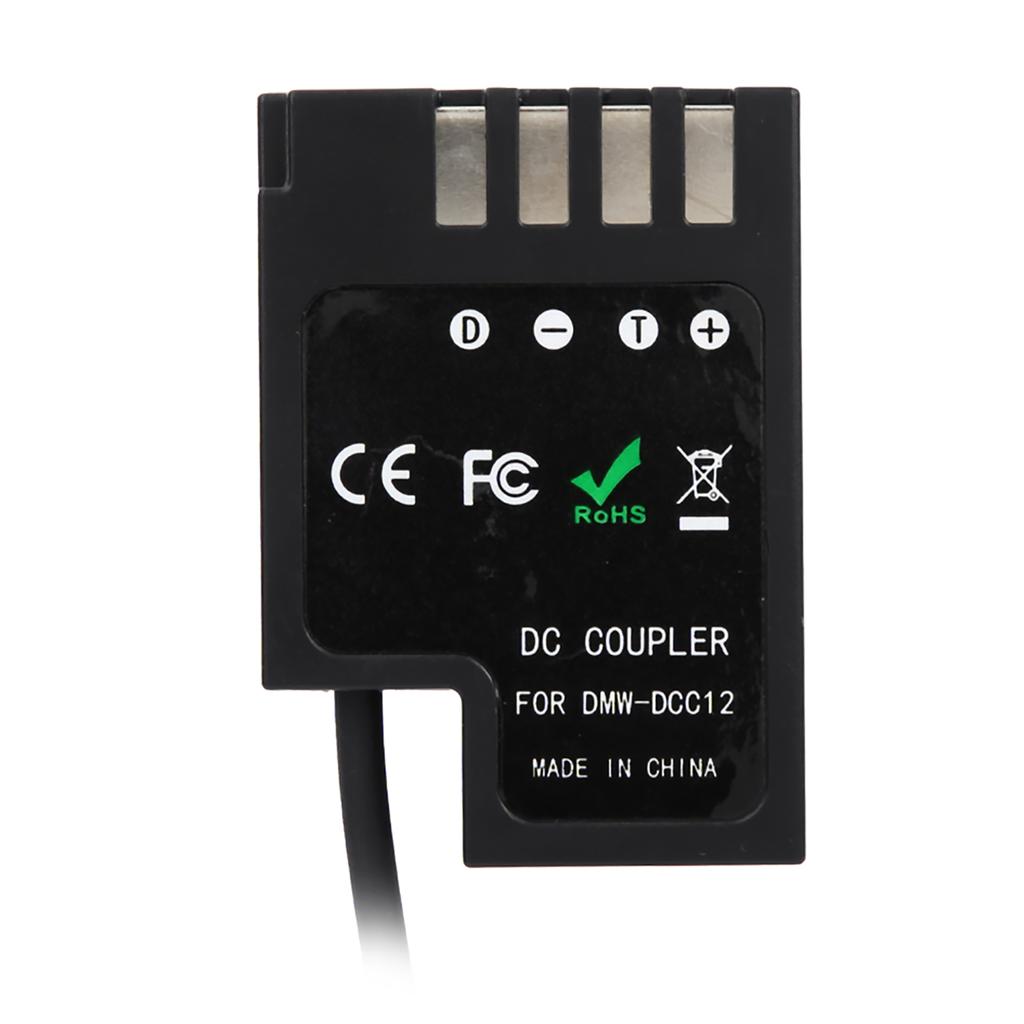 DMW bLF19 DCC12 Power Dummy Battery Replacement Adapter for Panasonnic GH3 GH4 GH5 GH5S Cameras