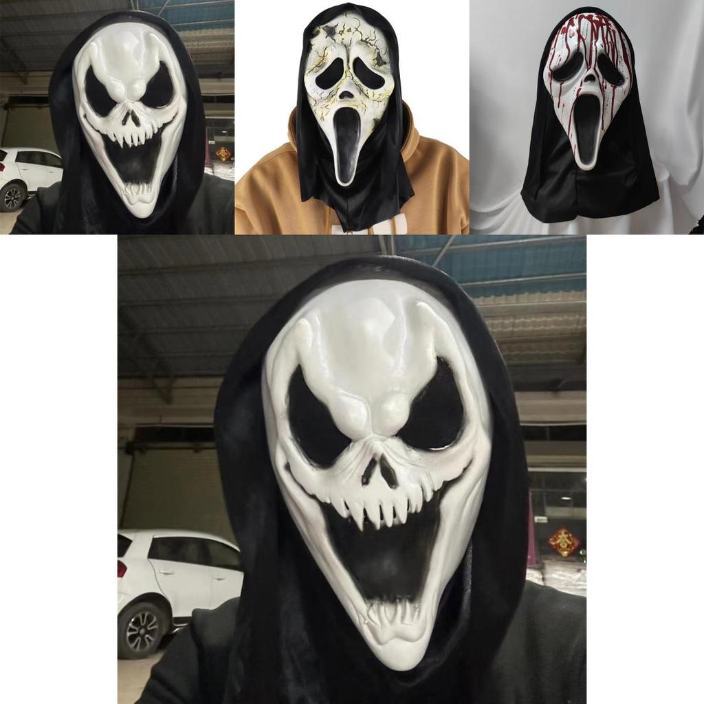Крик Призрак Латексная Маска Ужас Костюм Аксессуар Для Хэллоуин Вечеринок
