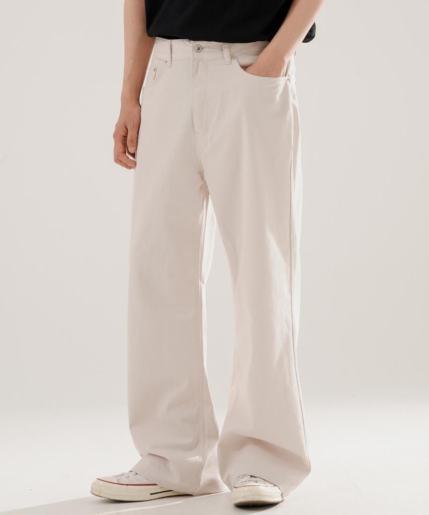 JEMUT Lost Flare Cotton Pants Cream Julp2653