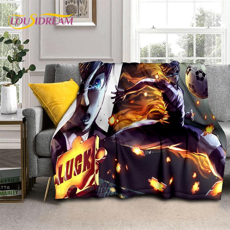3D Мультяшное Аниме Одеяло Футбольный Синий Замок, Мягкое Одеяло-Плед для Дома Спальни Кровати Дивана Пикника Путешествий Офиса Покрывало для Детей