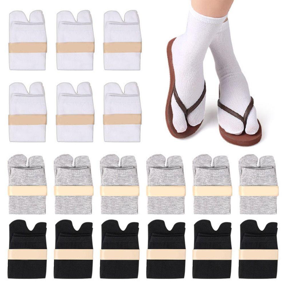 5 пар нескользящих хлопковых носков с двумя пальцами, средней длины, с раздельным пальцем, короткие носки-гольфы, спортивные