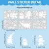 Winter White Snowman Static Stickers Christmas Snowflakes Christmas Tree Window Stickers Festive Atmosphere Pvc Stickers