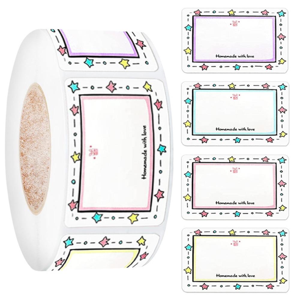 250Pcs/Roll Handwritten Kitchen Name Label Sticker Blank Seasoning Jar Label  Refrigerator