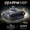 Военный Мировая Война Немецкий Танк PZ.KPFW I Строительный Блок WW2 Пантера Шерман Тигр Танк Бронированная Машина Кирпичики Дети Детские Игрушки
