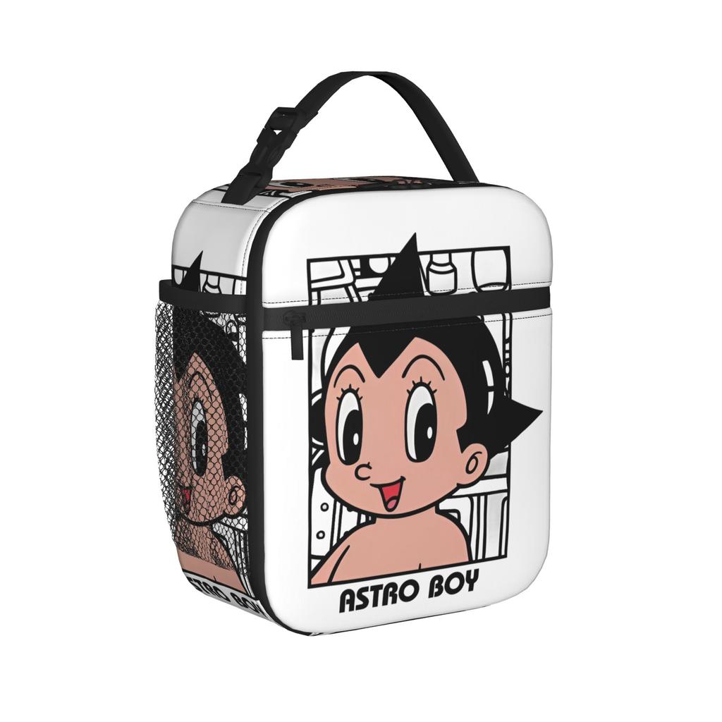 Astro Boy Manga Anime Insulated Lunch Bag High Capacity Mighty Atom Astroboy Reusable Cooler Bag Tote Lunch Box Work Picnic