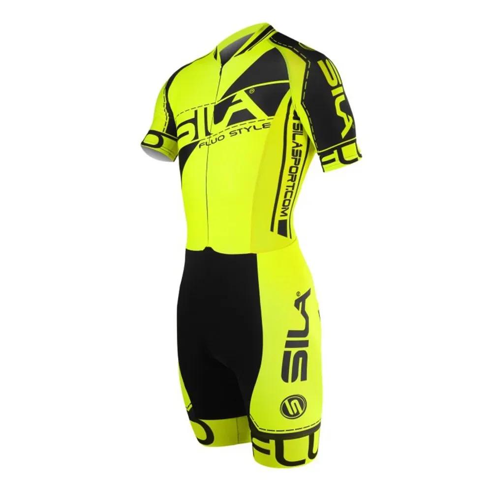 Sila Kids Cycling Skating Suit Inline Skate Speed Skating Short Sleeve Racing Suit Ciclismo Children's Fast Skating Clothing