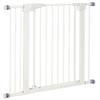 Dog Gate for Small and Medium Size Dogs with Double Lock and Automatic Closure, 76-103x4.2x77 cm, White